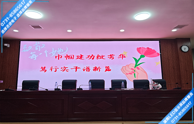 衡陽白沙洲工業園某學校報告廳LED顯示屏